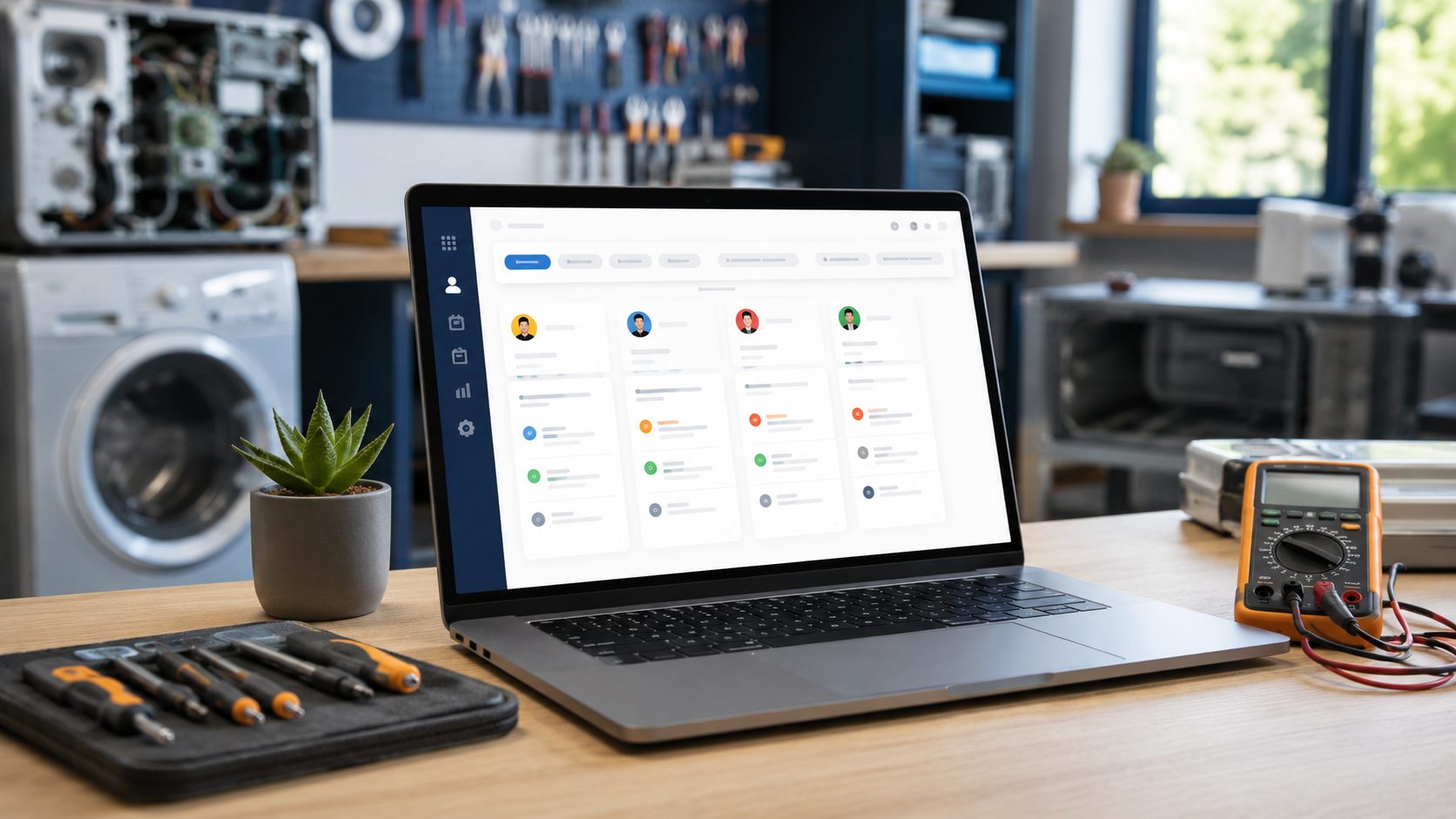 CRM dashboard voor reparateurs — klantenbestand op één plek